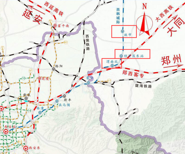 四条主要城际铁路规划都发生了变化尤其是西韩城际铁路从图上可以