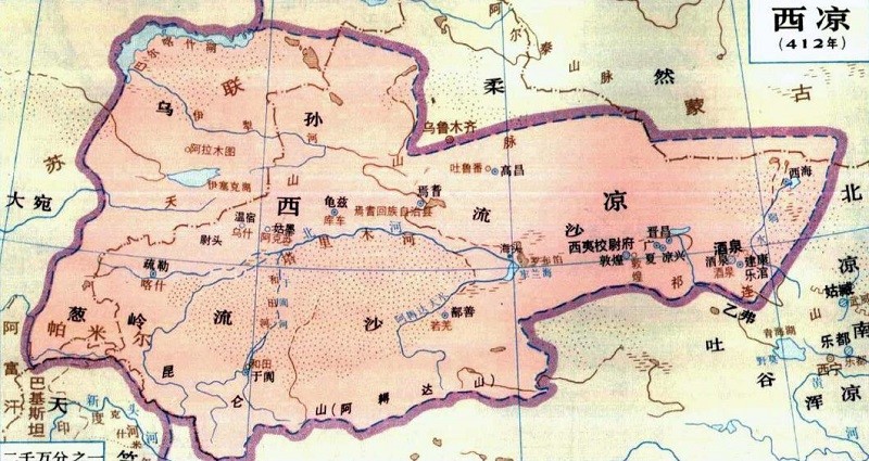 西凉全盛时期的地图