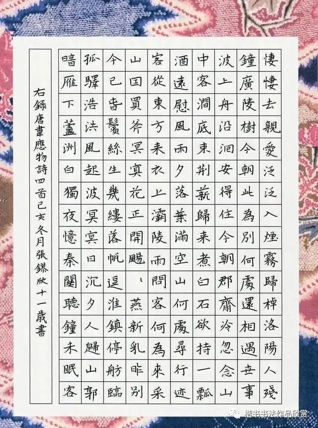 老师:朱健生)江苏 张雯馨(11岁,指导老师:姚小南)江苏 马誉桐(11岁