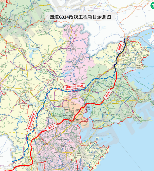 泉州市规划新增的南北向交通要道——国道324改线工程,规划里程约100