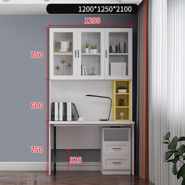 可分成一体式和书柜写字台组合型,还能够分成一字形和l型,高度跟样式