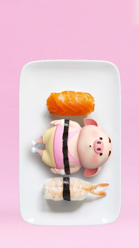 iphone壁纸猪开启积攒已久的幸运