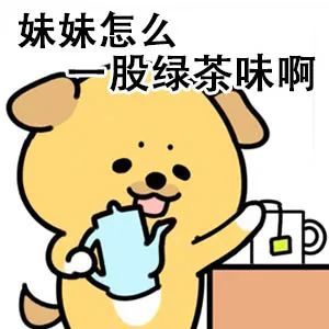 小黄狗表情宝贝多喝热水