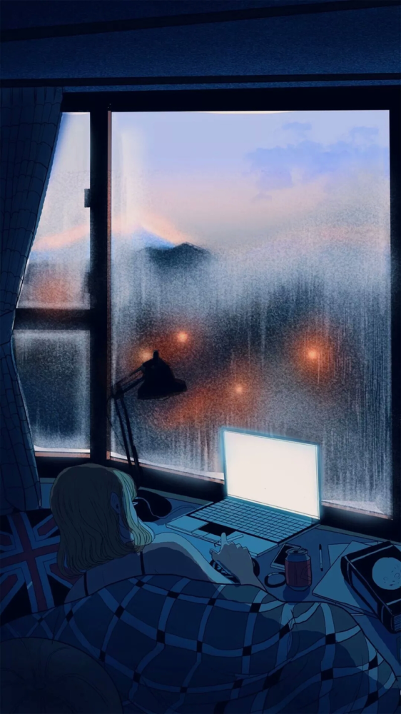 唯美朦胧雨景壁纸