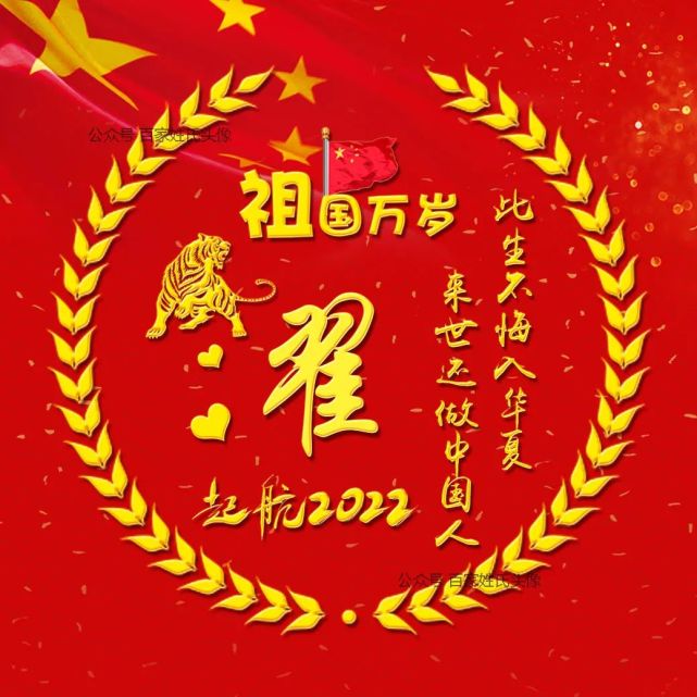 送你80张 起航2022喜庆姓氏头像