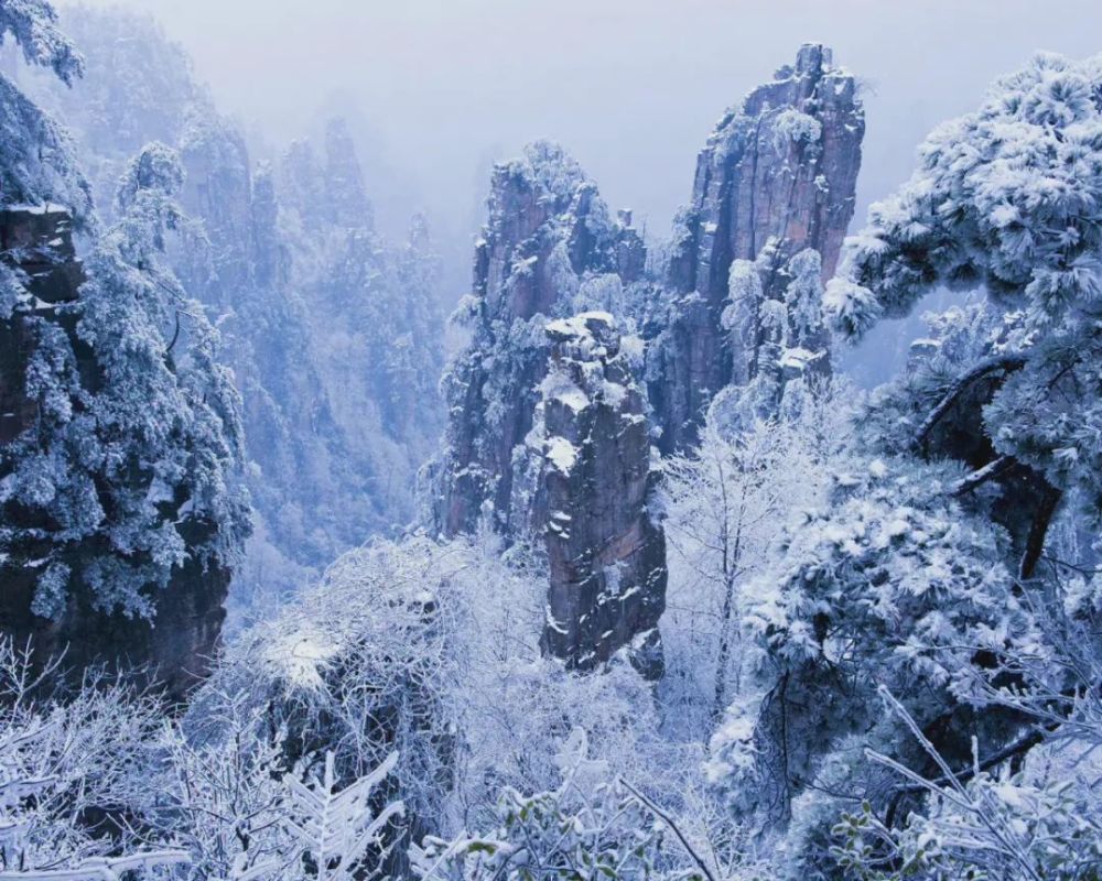 张家界 雪景