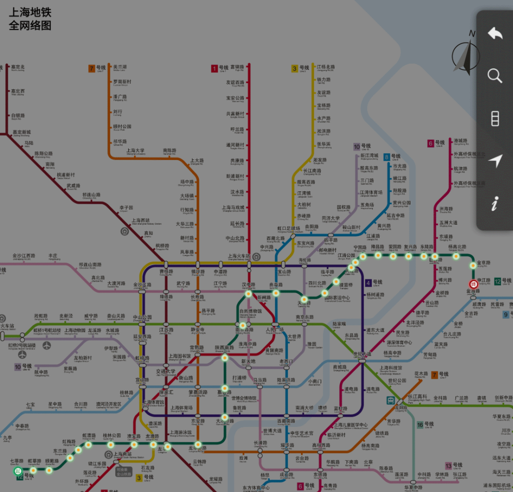 上海地铁18号线线路两条线路最靠近市中心的地方,也只是娄山关路和杨