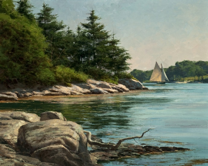 海岸线风光的美:美国画家 donald demers 油画作品欣赏