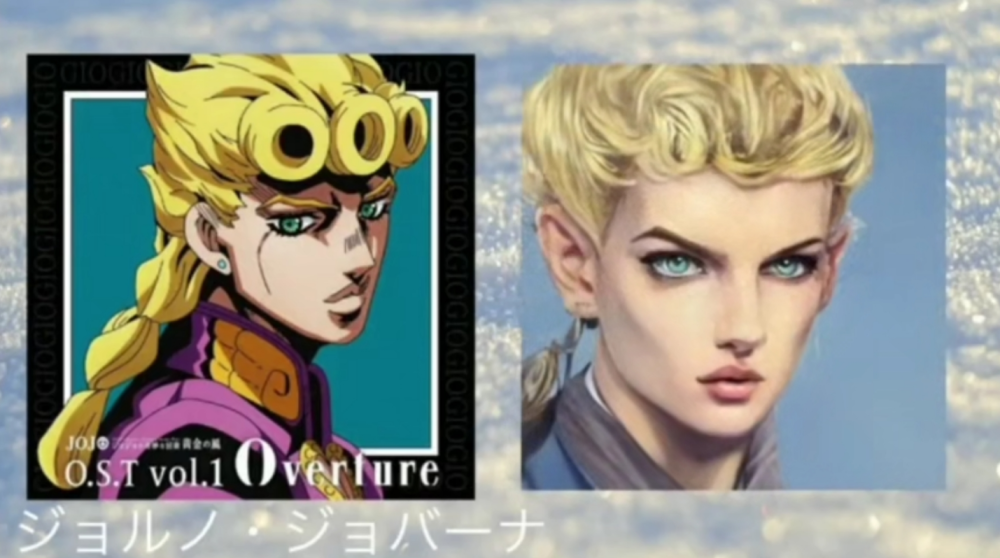 《jojo》角色ai真人化,乔纳森变成黑发,徐伦五官有点可爱