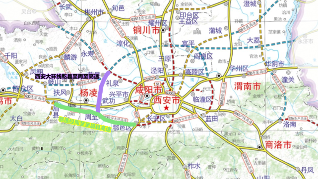 西安大环高速公路来了|起终点衔接渭南,阎良,乾县,周至,鄠邑与蓝田!