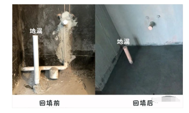 将排污管隐藏在墙体里面,将污水排走并达到美观的效果,洗手盆下半部分