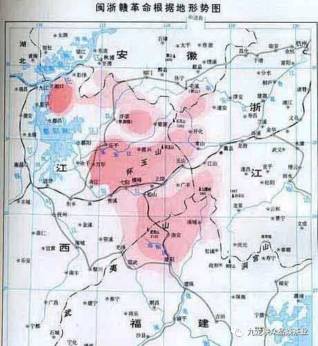 闽浙赣革命根据地形势图改革开放后:知名旅游城市建国后到改革开放之