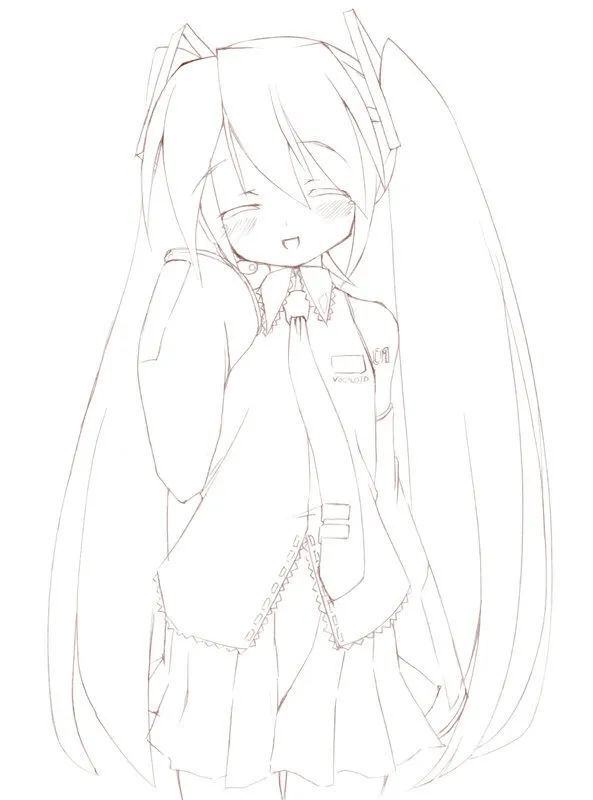 绘画技能分享线稿分享第70期初音未来