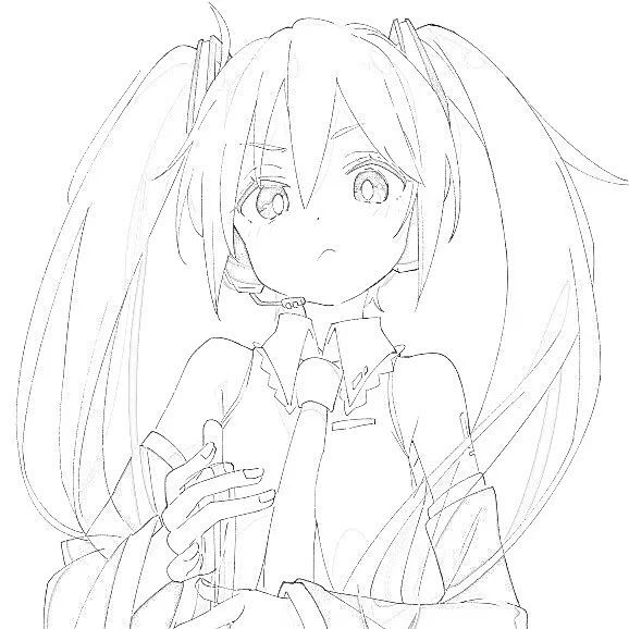 绘画技能分享线稿分享第70期初音未来