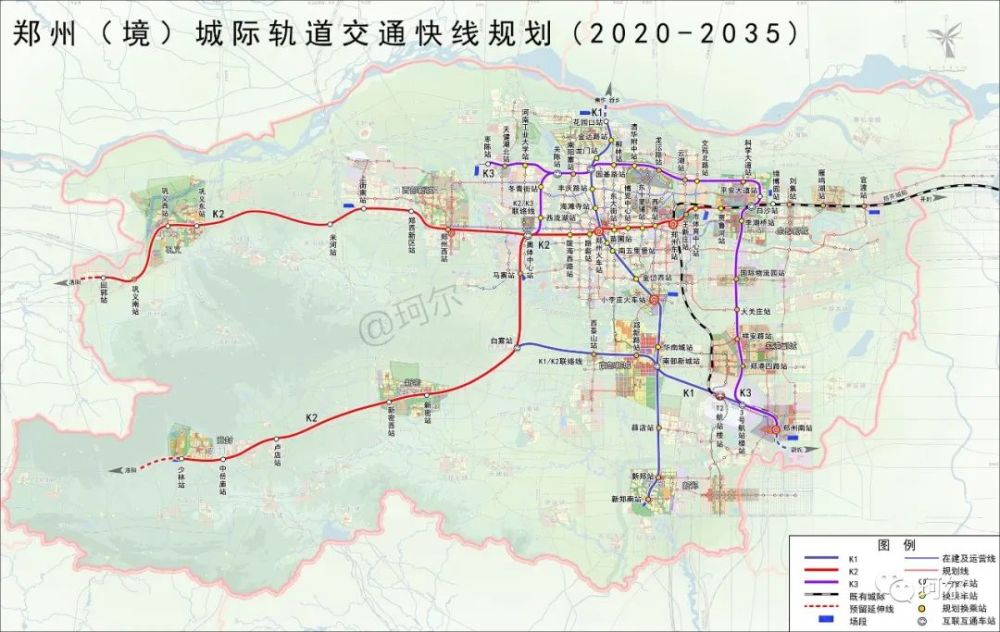 向东延伸到郑州郑州至洛阳高速公路规划线路郑登洛城际铁路线路示意图