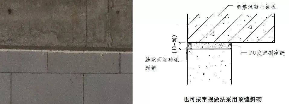 砌块墙的批数须严格按皮数杆,局部尺寸可通过下部的导墙调整,顶部可