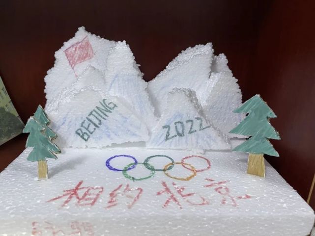 手工作品winter绘画作品随着2022年北京冬奥会日益临近,为营造良好