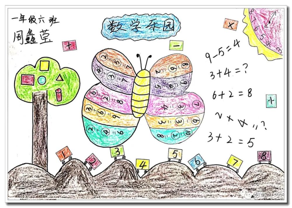 作品丨孩子们小学阶段的第一份数学手抄报数字主题