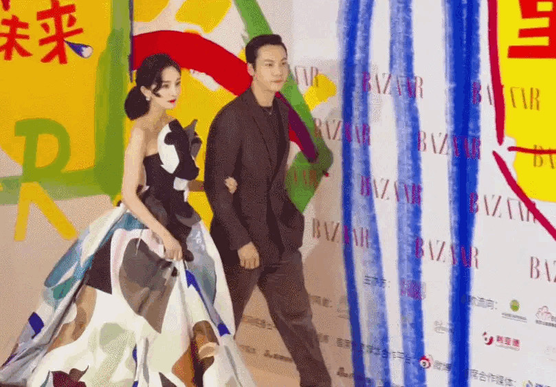 芭莎慈善夜上杨颖angelababy和前任陈伟霆同框 陈伟霆眼里只有杨幂