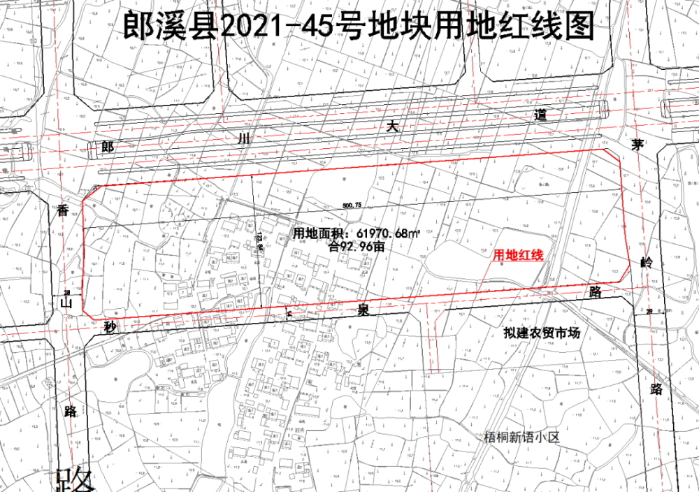 郎溪县12月1日拍卖出让东湖茗院西侧92.96亩优质宅地