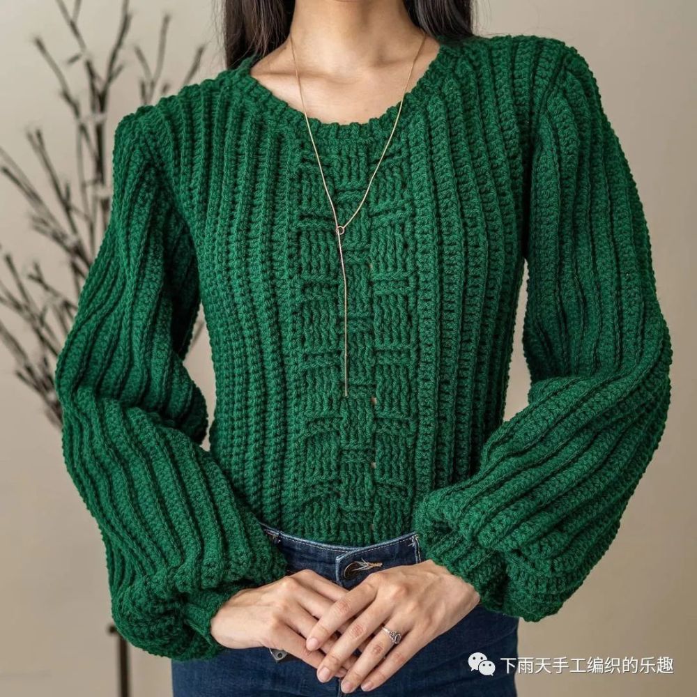 冬天穿绿色毛衣好看吗这样织更好看手编毛衣款式推荐