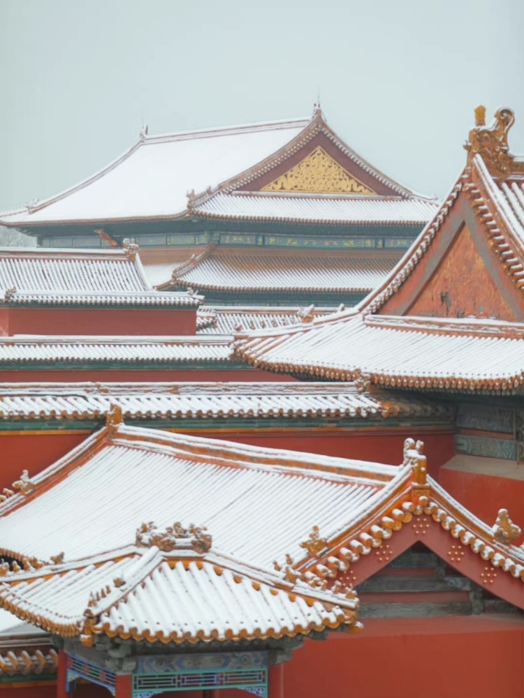 精美壁纸故宫雪那座四方城
