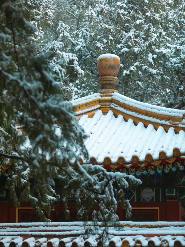 精美壁纸故宫雪那座四方城