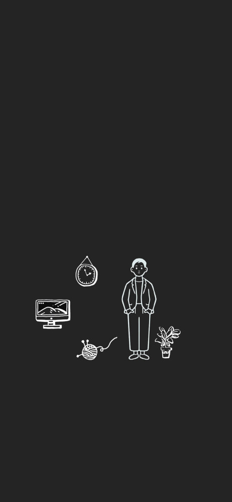 黑色简笔画壁纸