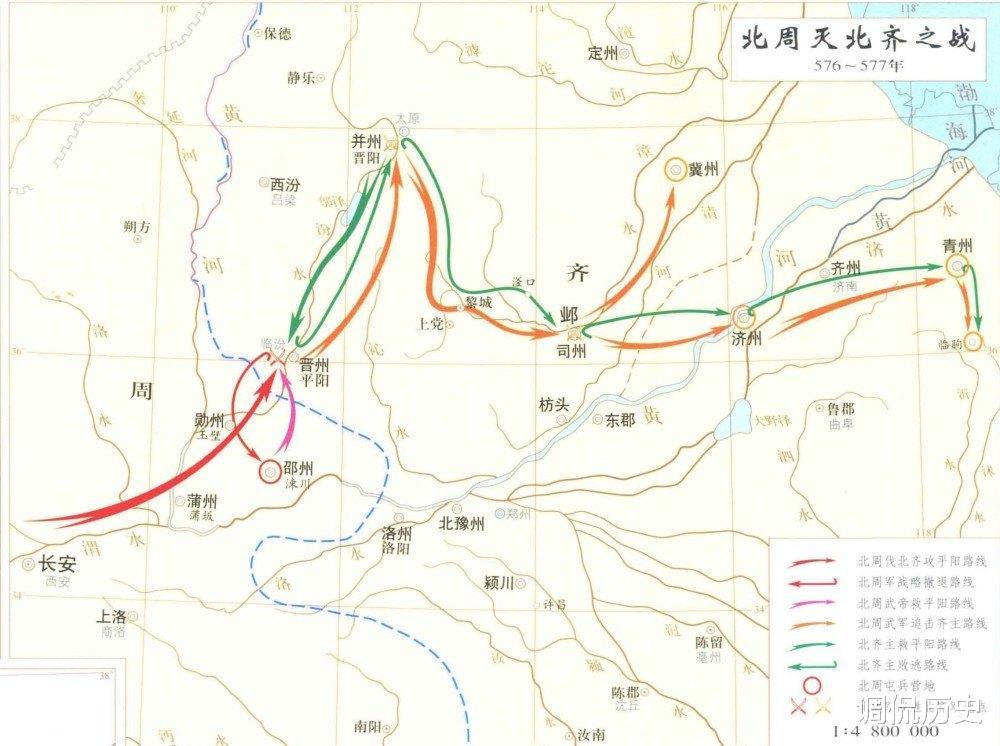 本不能被北周灭国的北齐,却因为高纬要哄冯小怜,导致北齐数次战败