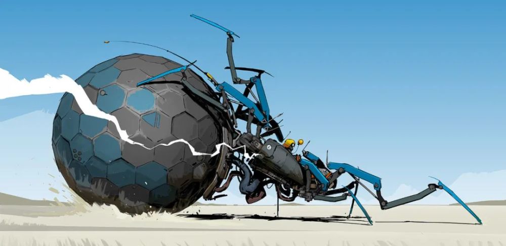 darrenbartley生物与机甲的美学点满科技树的后现代概念艺术设计插画
