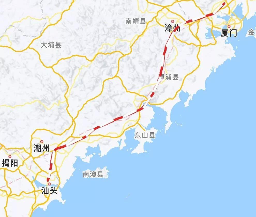 福厦高铁建设接近尾声厦门经漳州至汕头高铁已经可以提上日程