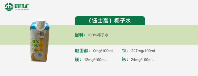 6分.从颜色上来看,得分最高的是酷椰屿椰子水,为3.