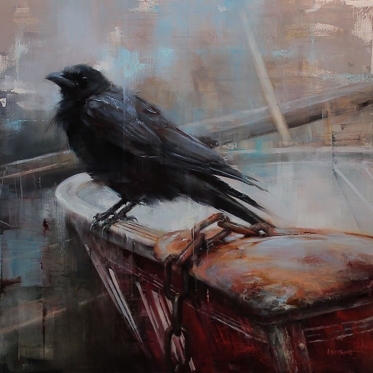 飞鸟lindseykustusch绘画作品乌鸦寓意什么呢