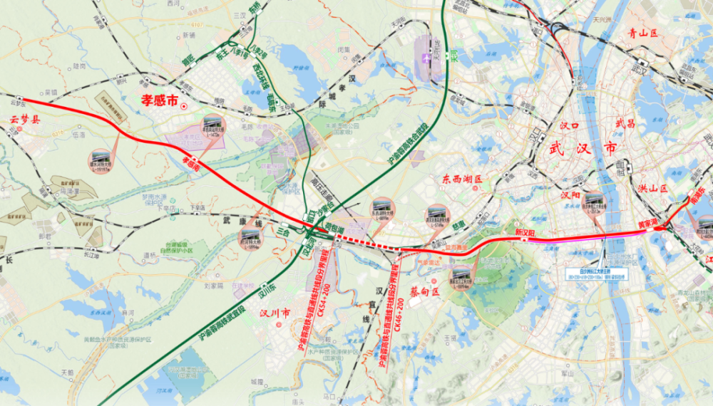 武汉枢纽直通线自东西湖跨汉江后进入中法城离你家多近