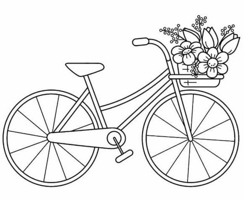 刺绣线稿分享自行车系列
