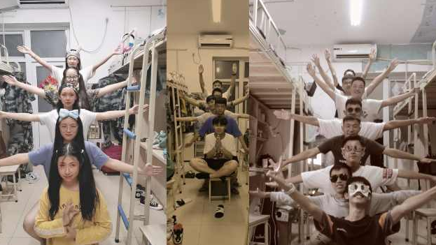 辅导员突击查寝,让学生摆出"另类姿势"拍照打卡,画风
