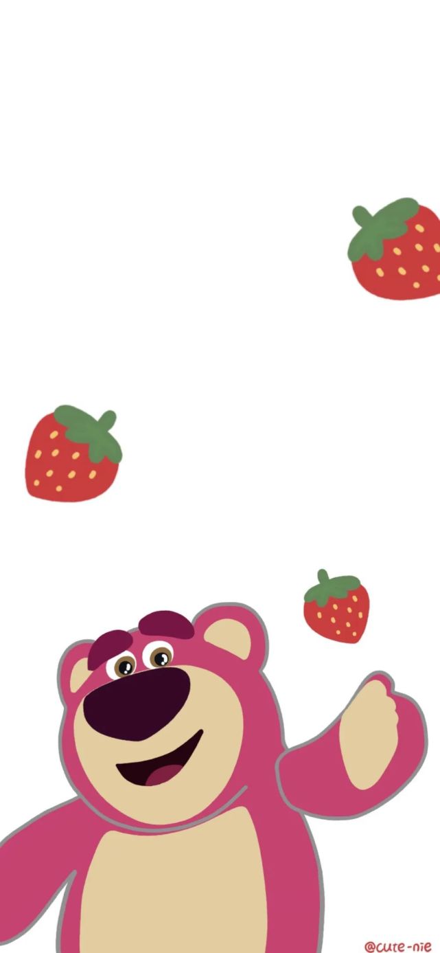 【手机壁纸】迪士尼人物:"草莓熊"壁纸