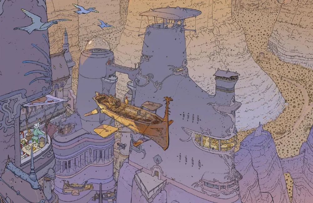 法国漫画大师 moebius 莫比斯(1938—2012)画中的世界