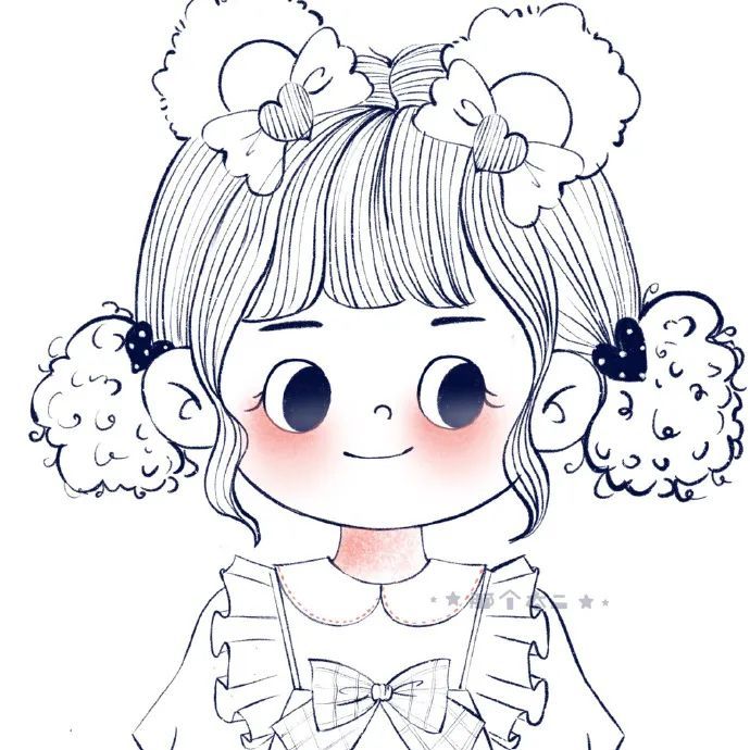 头像|儿童插画头像 幽灵计划头像 手绘女生头像 胖胖头像