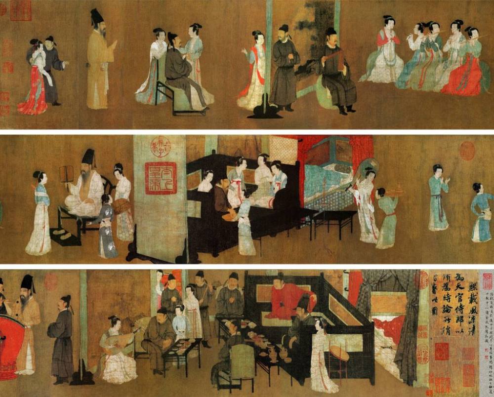 中国十大传世名画之《韩熙载夜宴图》一些少有人知的