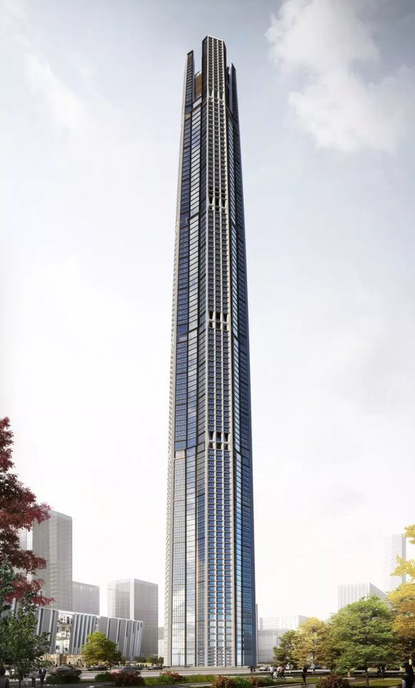 中西部第一高楼"中国国际丝路中心大厦"突破200米