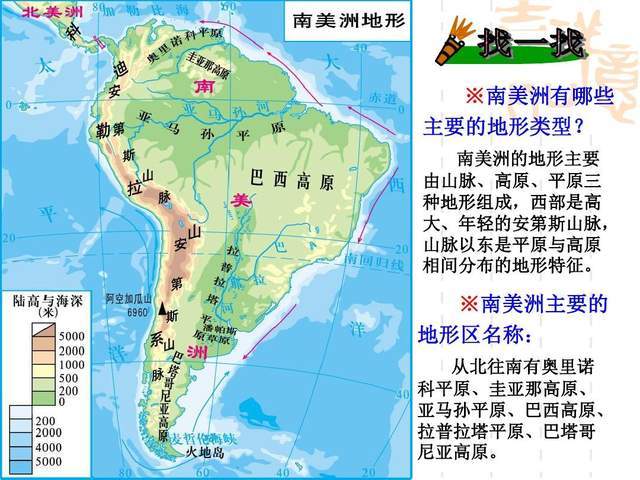 高中地理第3题南美洲的地形气候工业区位