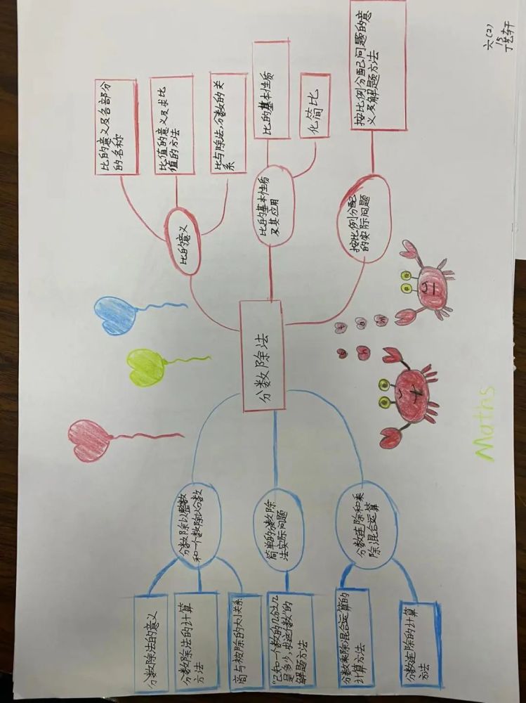 学生风采分数除法单元知识结构图整理分享