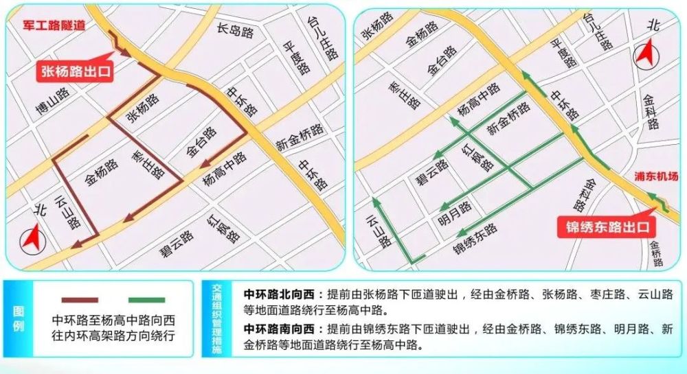 杨高中路罗山立交中环立交改建工程中环立交部分匝道于2021年11月19日