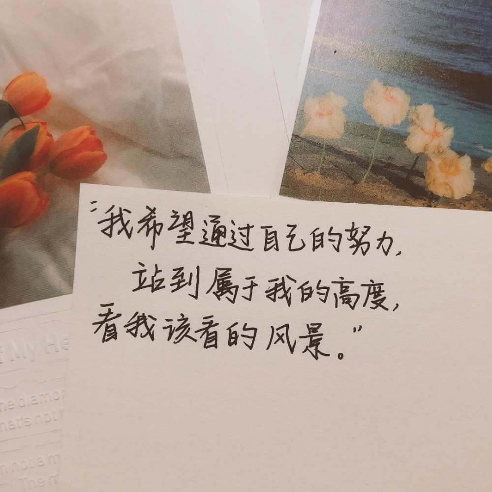 手写励志文案背景图要在自己热爱的世界里闪闪发光啊