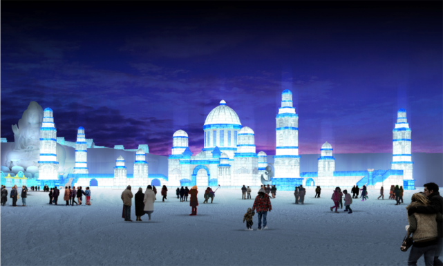 今冬哈尔滨冰雪大世界景观效果图全部出炉!