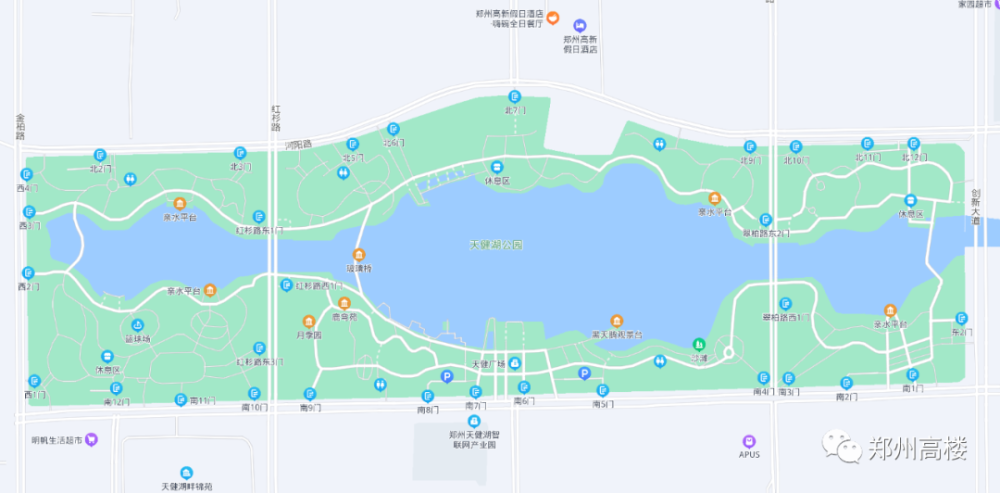 郑州天健湖,实景图区位上,双湖科技城,同样处于城市西区