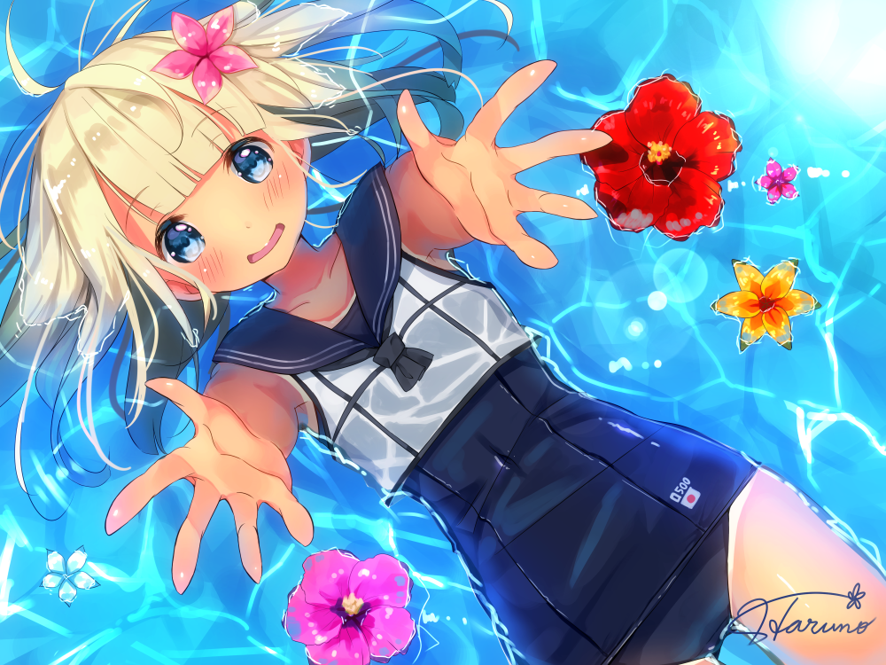 插画|水面与少女