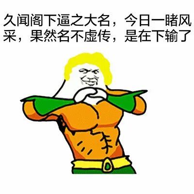 抱拳装逼表情包:是在下输了