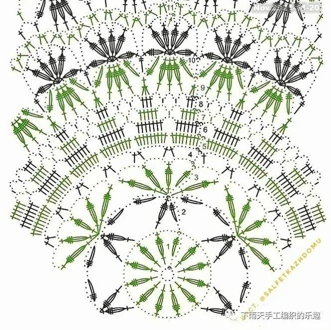 超美小花披肩,不看图解,你能钩织出来吗?钩针花样参考